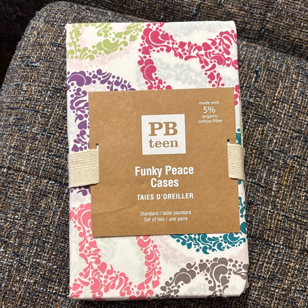 Pottery Barn Teen Vibrant Peace Pillowcases